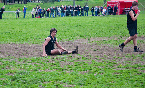 Sportowiec na boisku