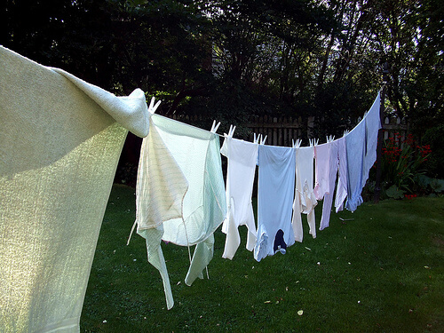 Rozwieszone pranie