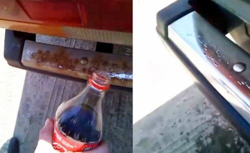Coca cola do usuwania rdzy