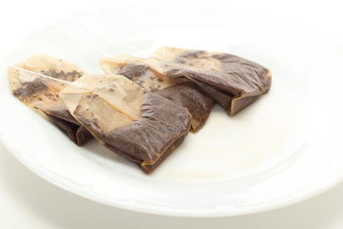 Zużyte torebki z herbatą