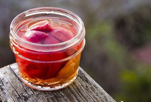Morele umeboshi w słoiku
