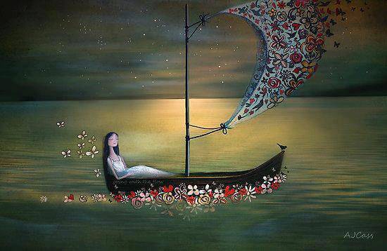 Kobieta na żaglówce