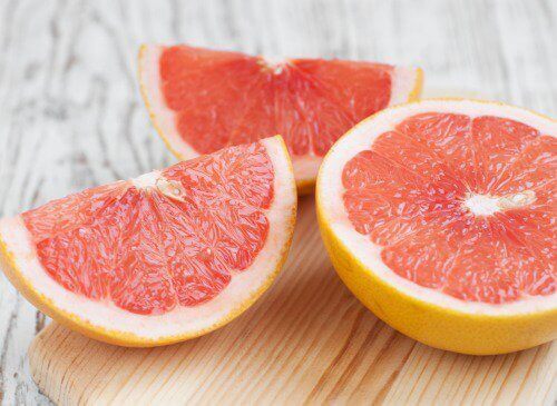 Kawałki grejpfruta