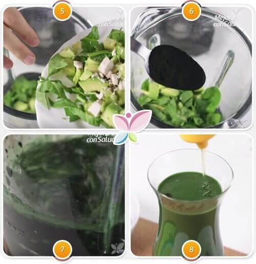 Zielone smoothie na włosy - przygotowanie