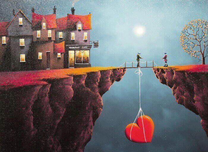 Serce zwiasające z mostu