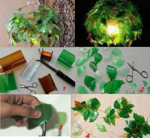 Lampa z plastikowych butelek