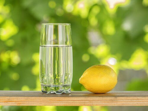 Cytryna i szklanka wody