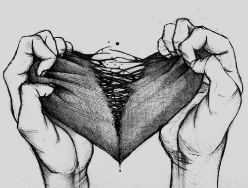 Dłonie rozdzierające serce