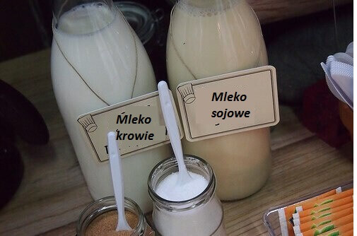 Mleko krowie i sojowe