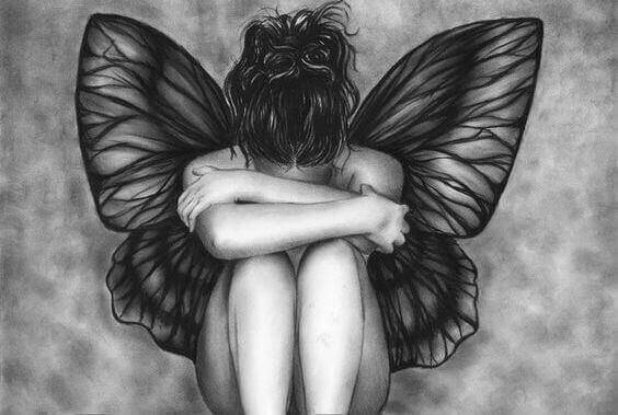 Kobieta motyl