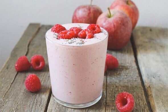 malinowo-jabłkowe smoothie