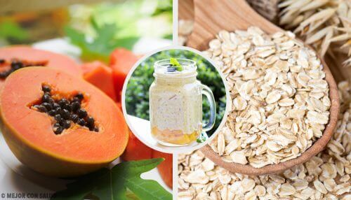 Smoothie z papai, jabłka i owsa – regulowanie trawienia Smoothie z papai, jabłka i owsa – regulowanie trawienia