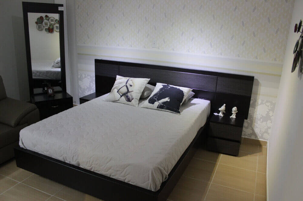 Sypialnia stonowane kolory