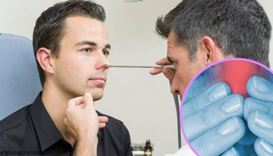 burak na katar, mężczyzna u lekarza na badaniu nozdrzy