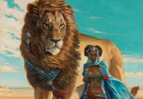 Odważna kobieta z lwem a czarna owca