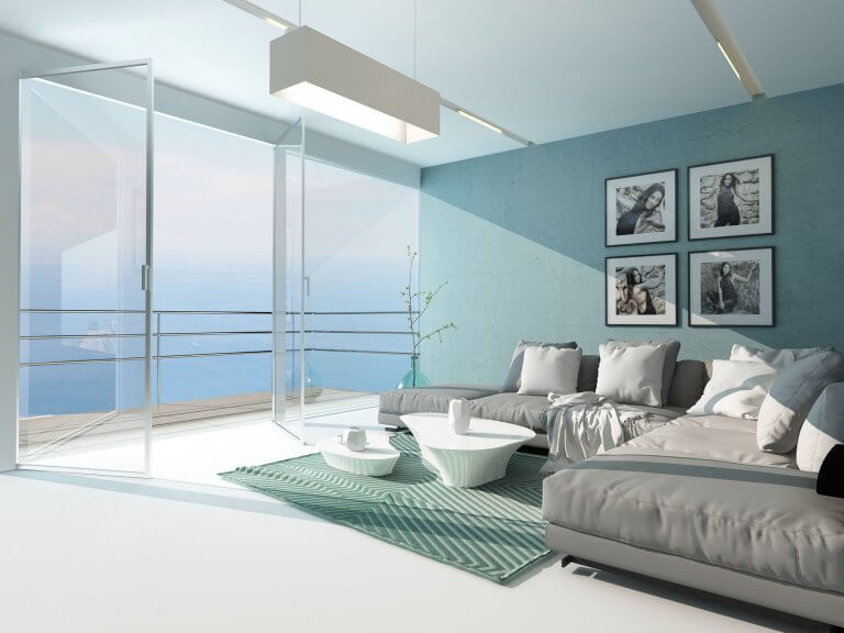 Salon z otwartym oknem