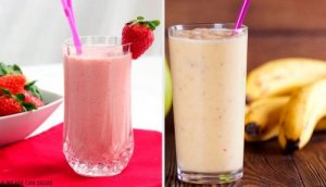 Koktajl bananowo-truskawkowy – idealny na śniadanie!