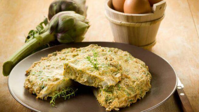 Omlet z karczocha.