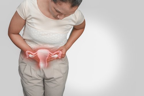 Kobieta i fibroidy.