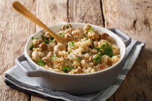 Quinotto z pieczarkami i kurczakiem – obiad idealny!