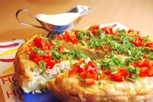 Tortilla hiszpańska z warzywami