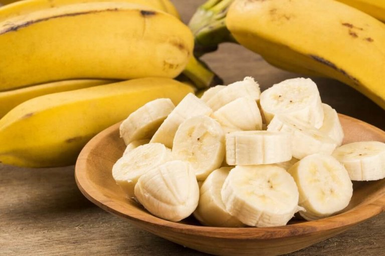 Kawałki bananów.