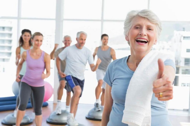 Ćwiczenia fizyczne u osób starszych.