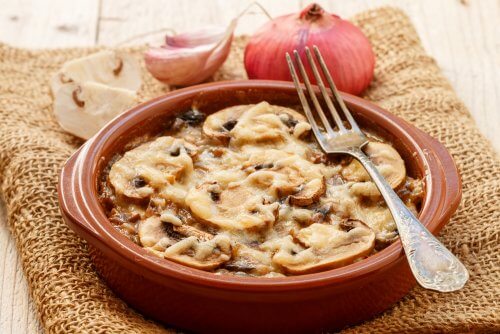 zapiekane pieczarki