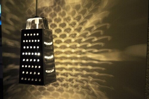 Lampa z tarki do warzyw.