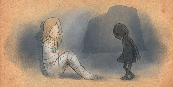 Kobieta mumia i dziewczynka - przmoc wobec dzieci