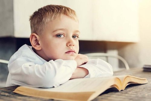 Chłopiec nad książką