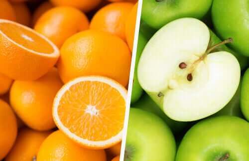 Pomarańcze i jabłka