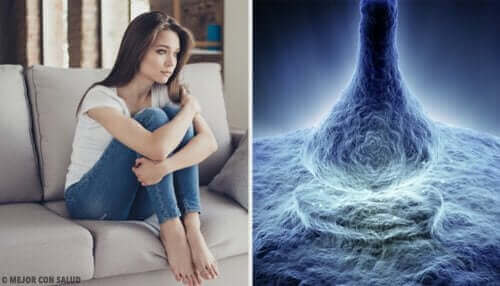 Kobieta na sofie, synapsa