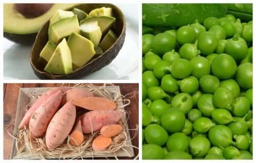 Awokado, groszek i bataty