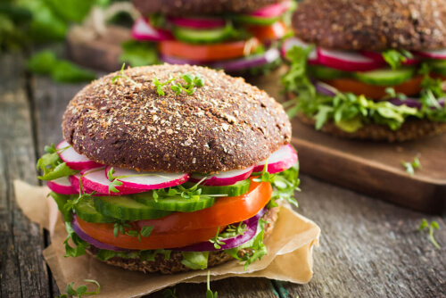 Wegański hamburger